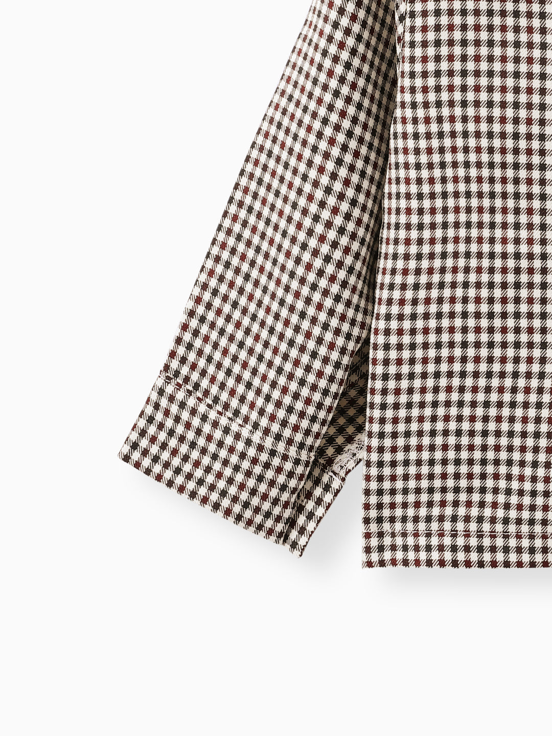 Conjunto de 3 piezas de camisa elegante de rejilla/pata de gallo para bebé niño, manga larga, marrón
