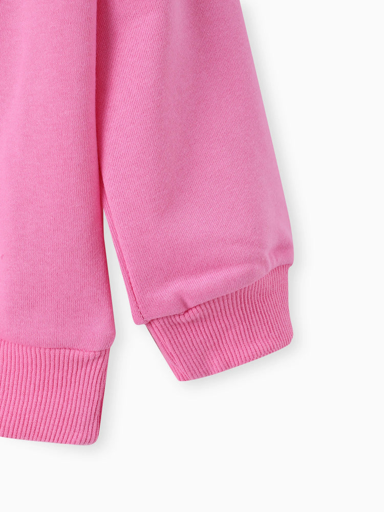 3 STÜCKE Kleinkind Mädchen Kindliche Katze Muster Distressed Patchwork Denim Jeans Set  rosa