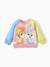 Looney Tunes Baby Girl Cartoon Print Colorblock Long-sleeve Sweatshirt Light Blue
