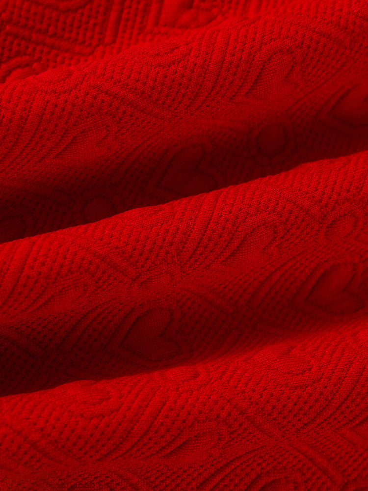 Baby Girl Sweet Bow Decoration 3D Long Sleeve Dress Red