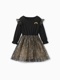 Baby / Toddler Trendy Stars Mesh Dress Black