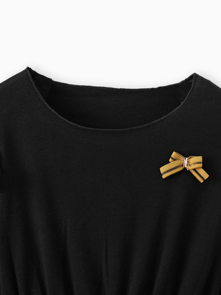 Baby / Toddler Trendy Stars Mesh Dress Black