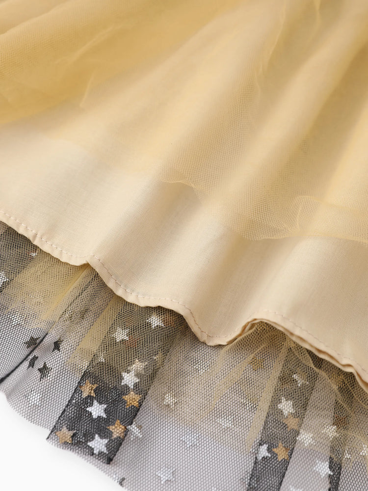 Baby / Toddler Trendy Stars Mesh Dress Black