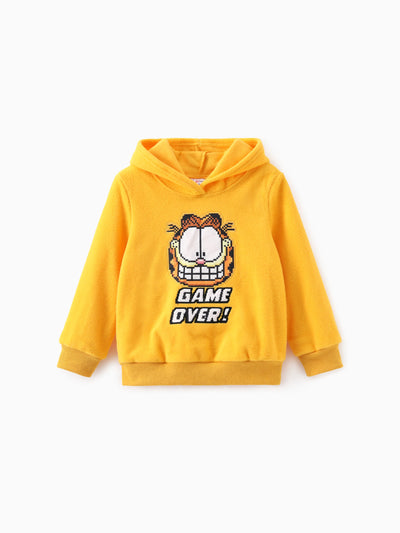 Garfield Toddler/Kid Unisex Game Over Cotton Fleece Hoodie Yellow