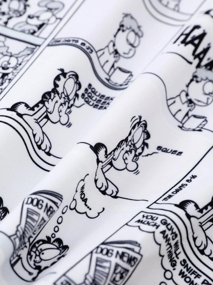 Sudadera con capucha para niño Garfield Kids (1 pieza), estampado gráfico de cómic, blanco y negro