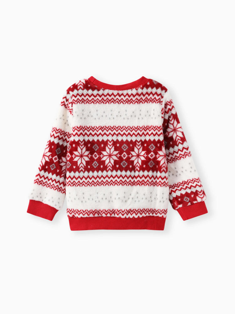 Christmas Toddler Boy/Girl Snowflake Sweatshirt Red