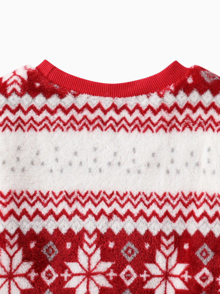 Christmas Toddler Boy/Girl Snowflake Sweatshirt Red