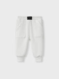 Pantalon décontracté uni en polaire pour bébé garçon/fille, blanc
