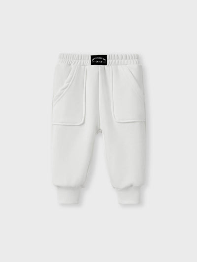 Baby Boy/Girl Solid Fleece-lining Casual Pants White
