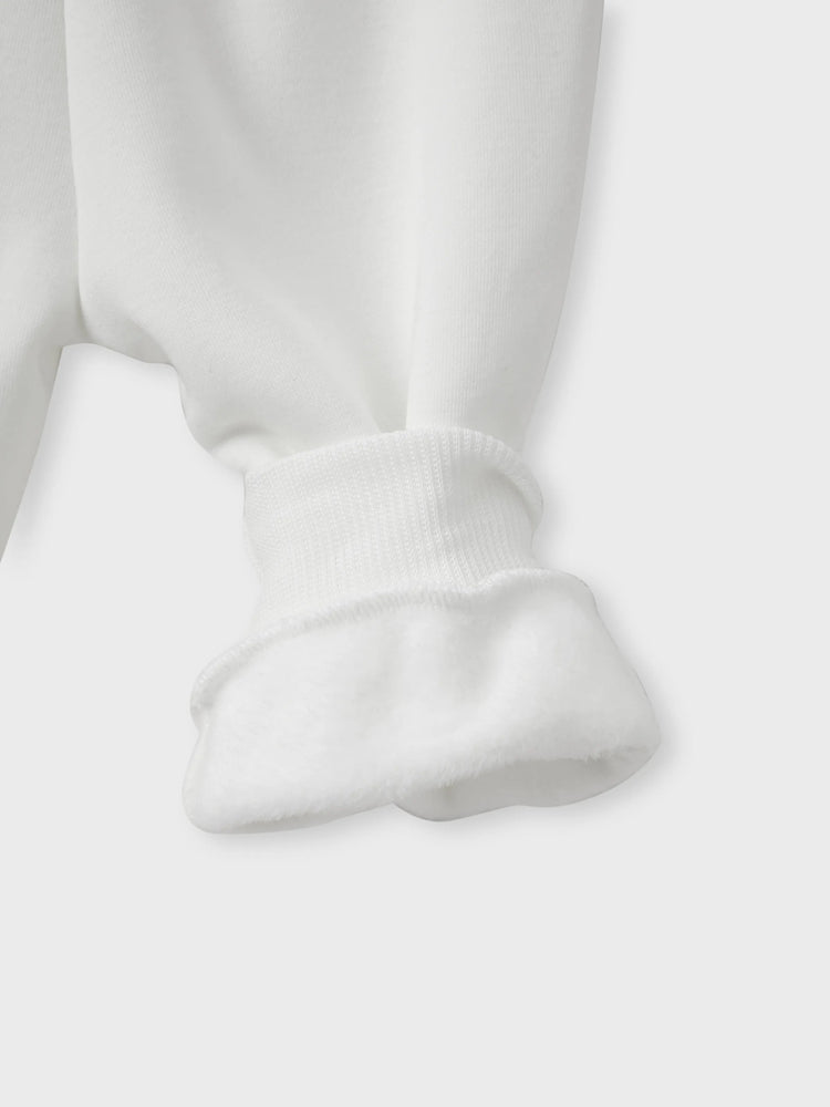Pantalon décontracté uni en polaire pour bébé garçon/fille, blanc