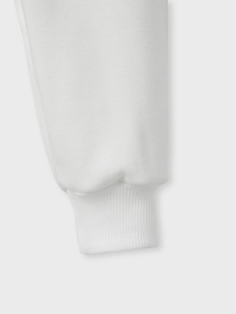 Pantalon décontracté uni en polaire pour bébé garçon/fille, blanc