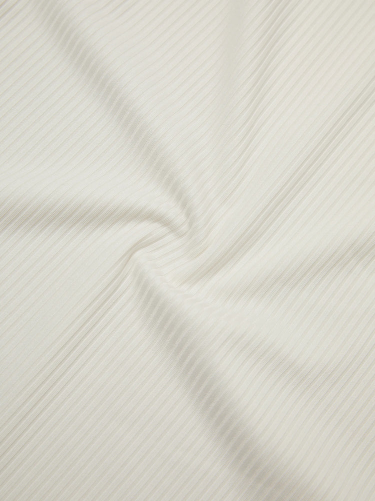 Toddler Girl Textured Ribbed Long Puff-sleeve Dress (Belt is not included) Apricot