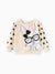 Toddler Girl Cute Rabbit Print Polka dots Pullover Sweatshirt Apricot