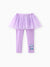 Paw Patrol Toddler Girl Everest Shinny Star Print Tulle Skirt Leggings Purple