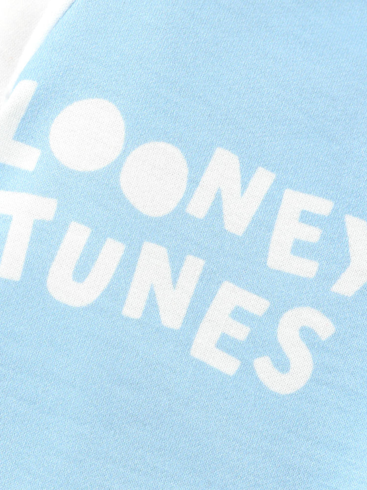 Looney Tunes Baby Boy/Girl Contrast Color Positioning Printed Romper Blue