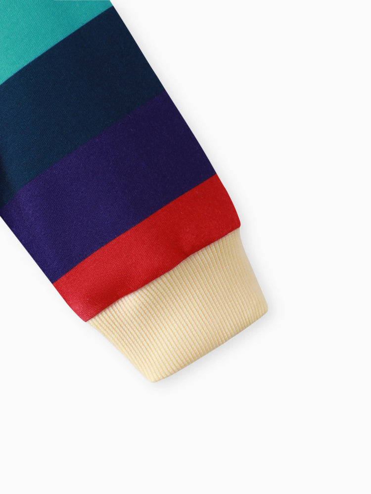 Sweat-shirt à manches longues pour bébé garçon/fille, imprimé cœur et lettres, arc-en-ciel, multicolore