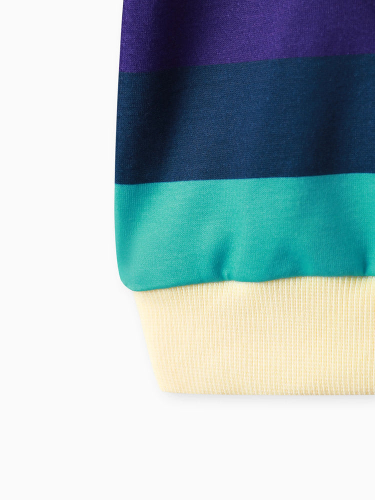 Sweat-shirt à manches longues pour bébé garçon/fille, imprimé cœur et lettres, arc-en-ciel, multicolore