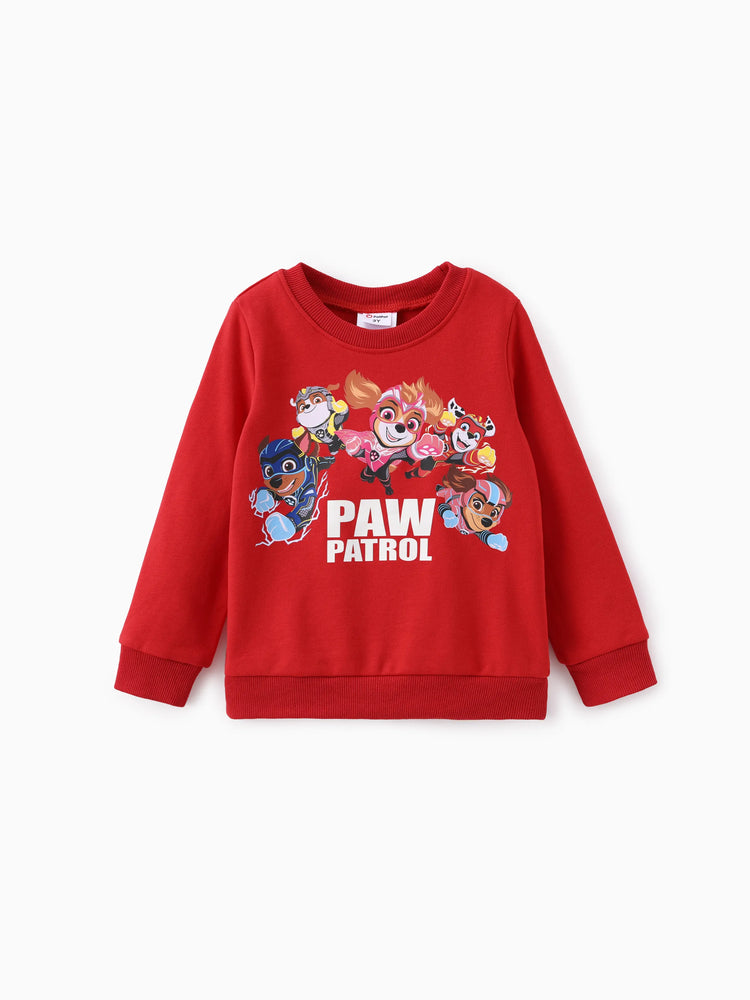 PAW Patrol Toddler Boy 2pcs Skye/Chase/Marshall/Rubble Glow in the Dark Sweatshirt and Pants Set Red