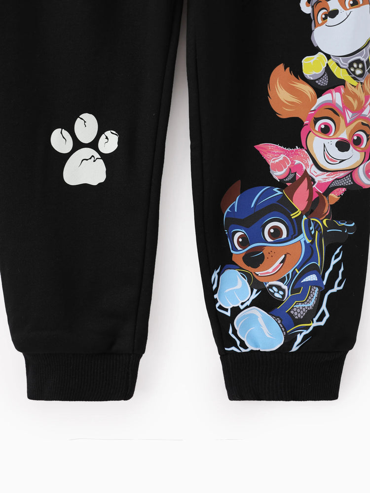 PAW Patrol Toddler Boy 2pcs Skye/Chase/Marshall/Rubble Glow in the Dark Sweatshirt and Pants Set Red