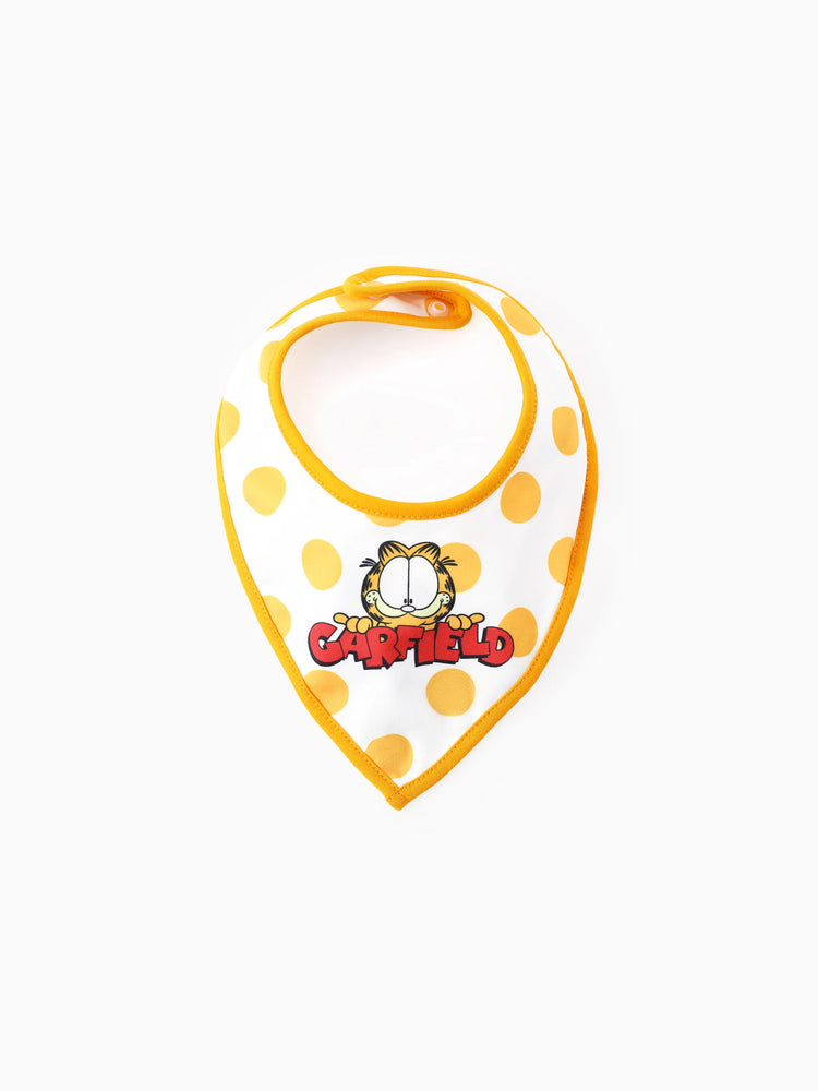 Ensemble 2 pièces Garfield pour bébé garçon/fille, combinaison à pois à manches longues et bavoirs
 Jaune