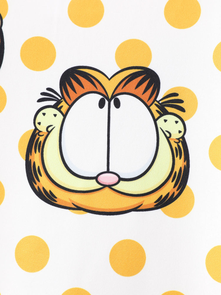 Ensemble 2 pièces Garfield pour bébé garçon/fille, combinaison à pois à manches longues et bavoirs
 Jaune