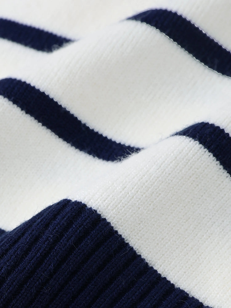 Pull rayé bleu tibétain pour tout-petit garçon