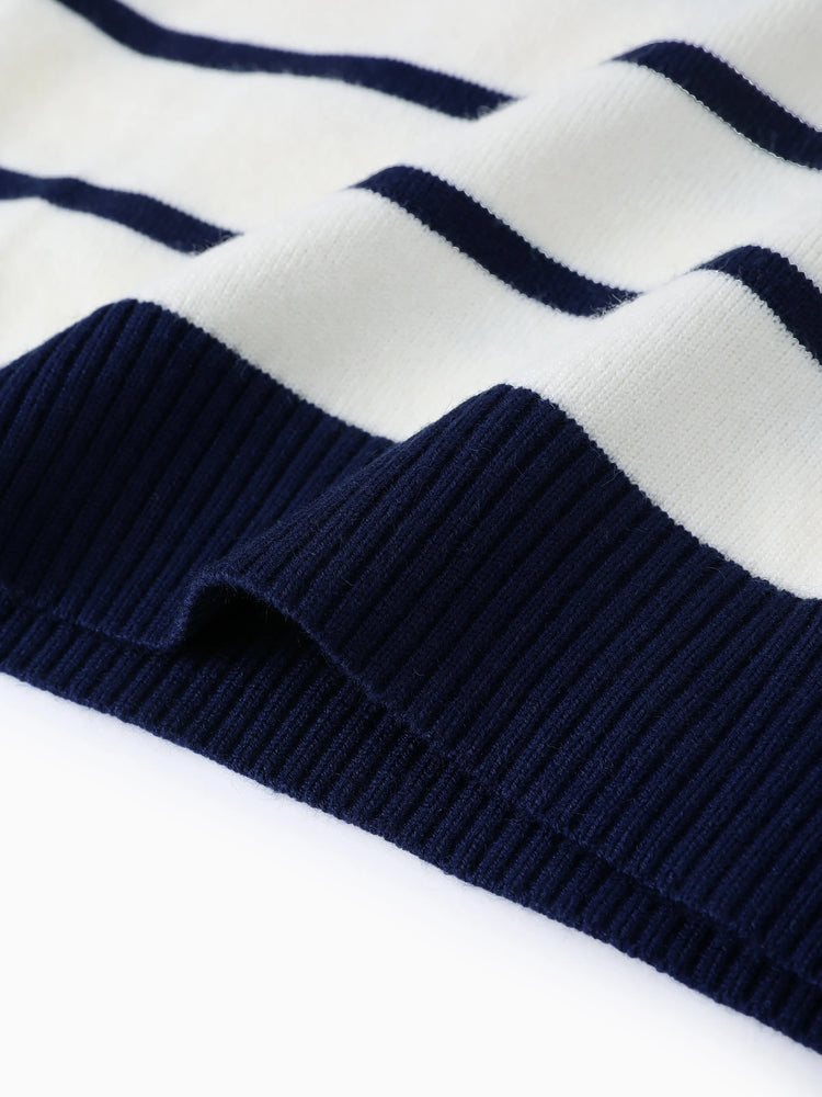 Pull rayé bleu tibétain pour tout-petit garçon