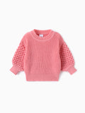 Baby/Toddler Girl Textured Sweater Pink
