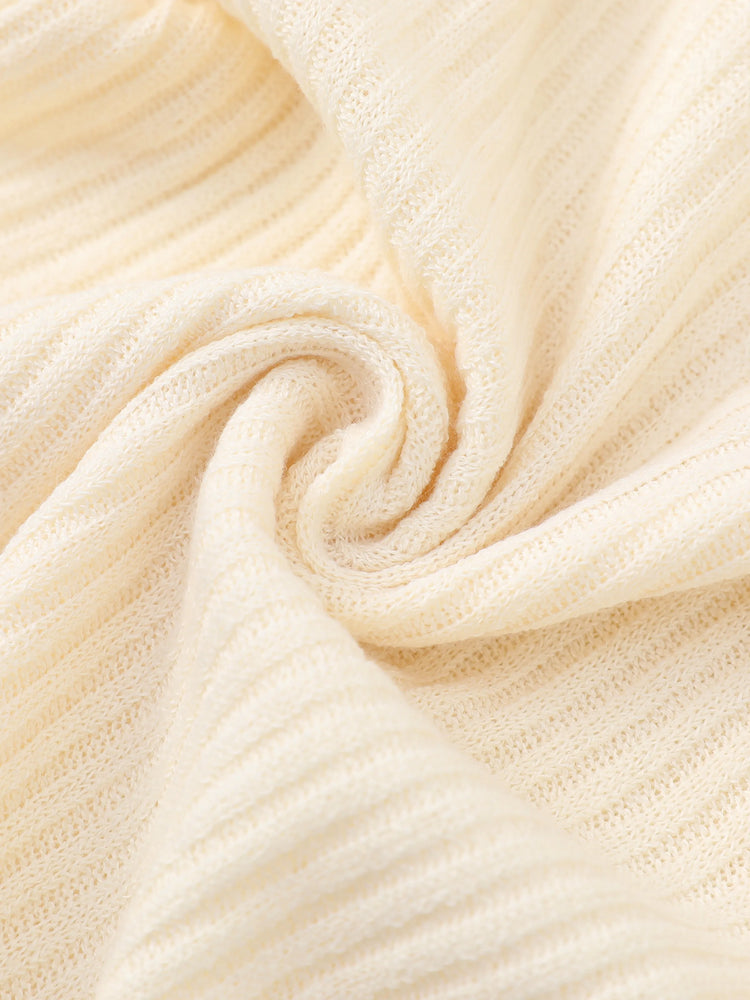 Toddler Boy/Girl Turtleneck Textured Tee Beige