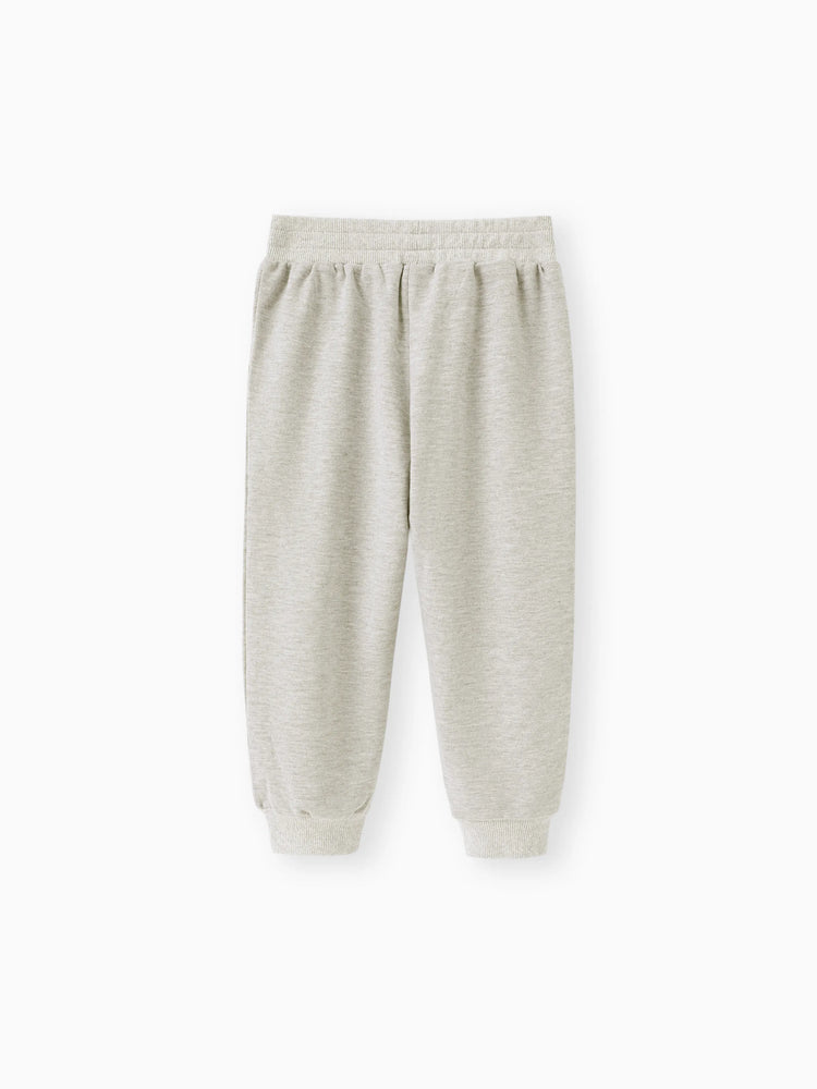 Pantalon décontracté à poches solides pour bébé/enfant, gris