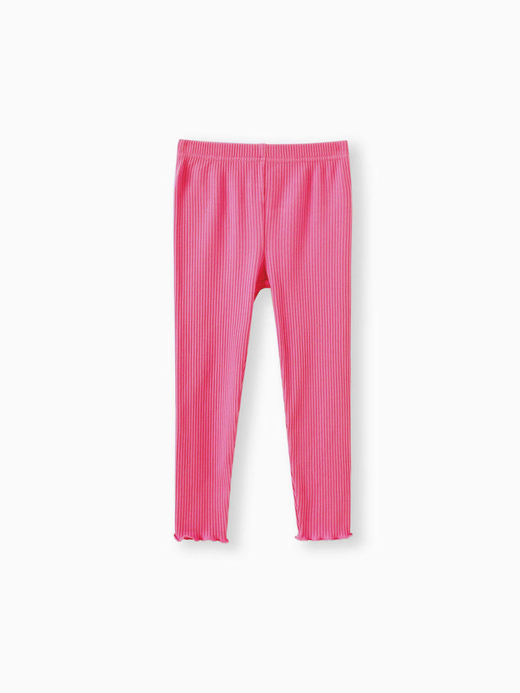 Conjunto de 2 piezas de top y leggings de malla con estampado de unicornio para niña pequeña, color rosa