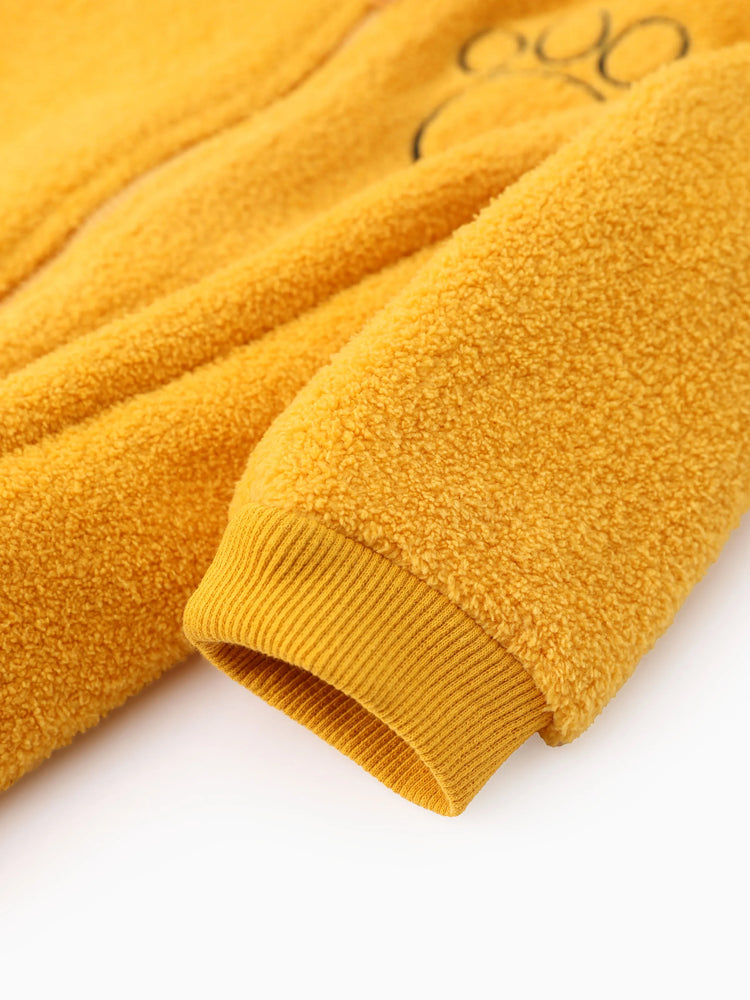 Combinaison polaire à capuche et manches longues pour bébé fille/garçon Garfiel, orange