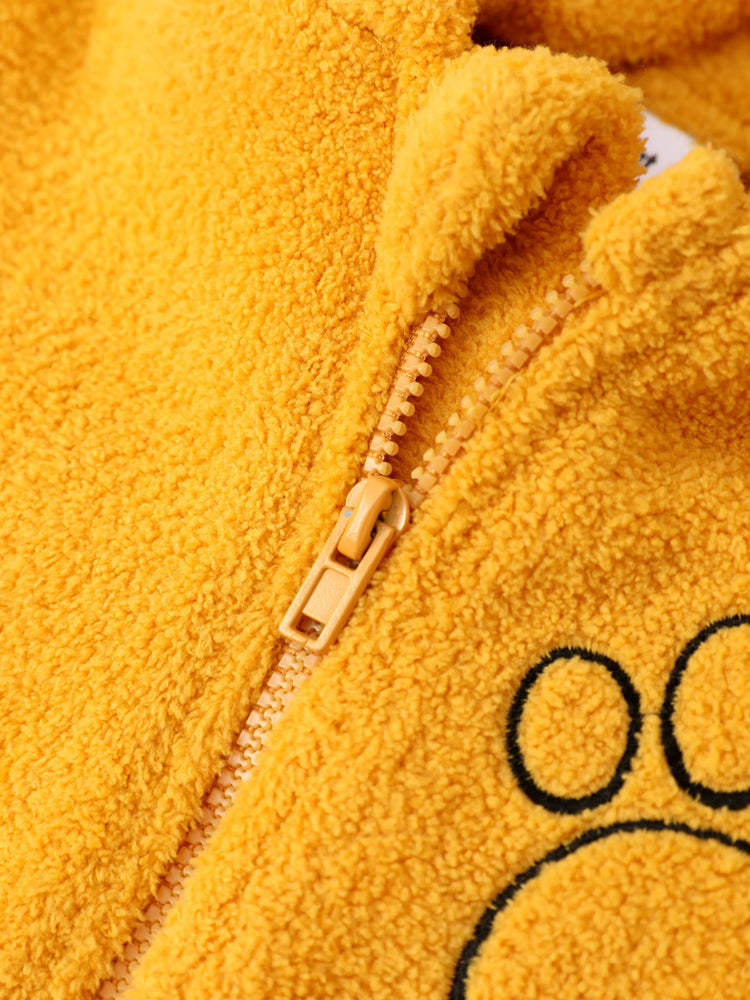 Combinaison polaire à capuche et manches longues pour bébé fille/garçon Garfiel, orange