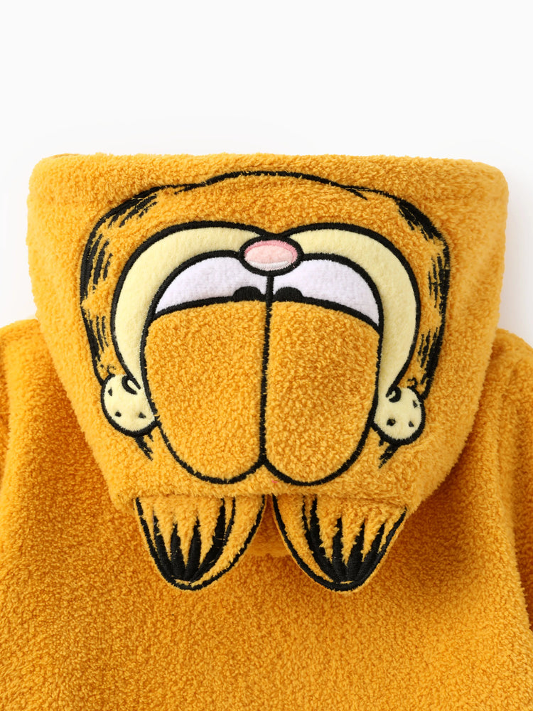 Combinaison polaire à capuche et manches longues pour bébé fille/garçon Garfiel, orange