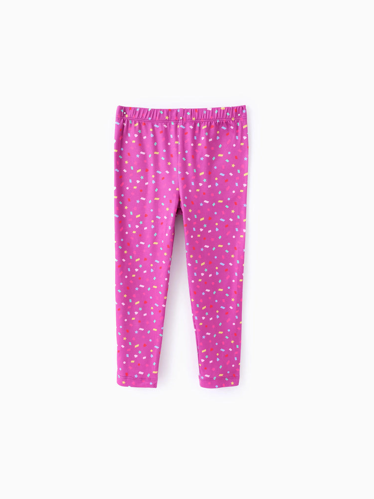 Ensemble 2 pièces t-shirt à manches longues et leggings à imprimé floral et pois pour petite fille Peppa Pig Roseo