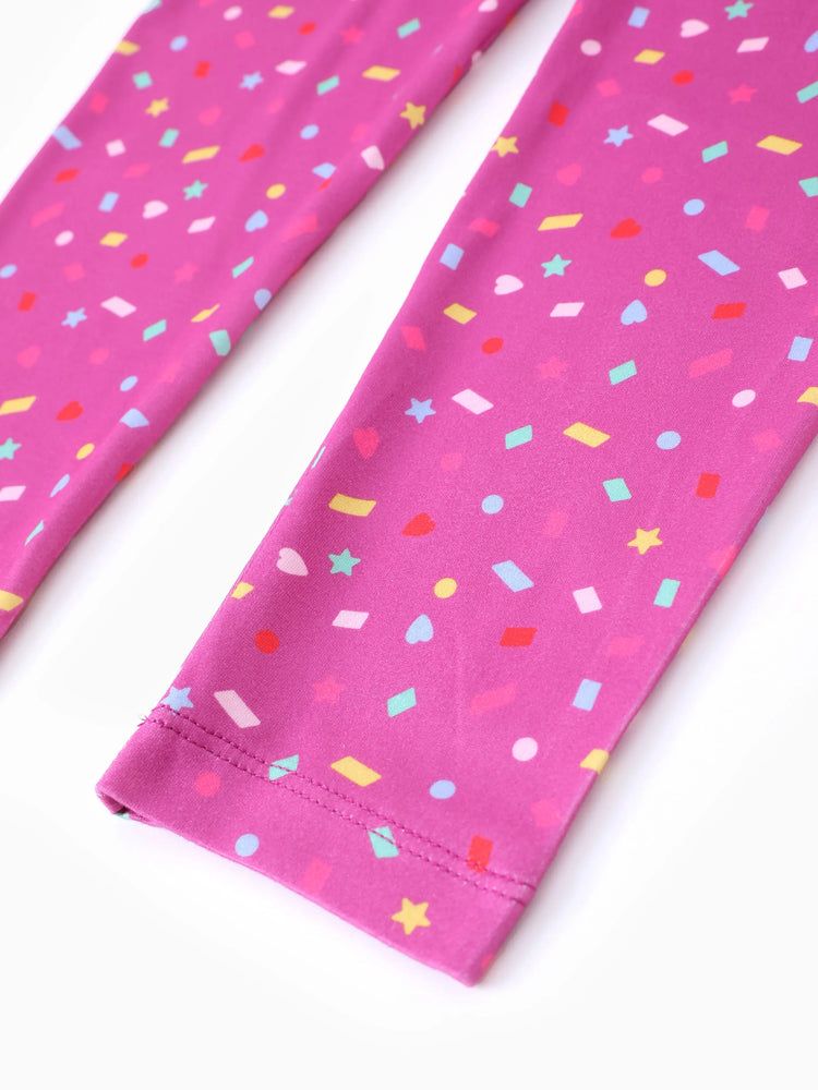 Ensemble 2 pièces t-shirt à manches longues et leggings à imprimé floral et pois pour petite fille Peppa Pig Roseo