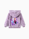 Veste polaire à capuche Elsa et Anna pour petite fille Disney La Reine des Neiges, 1 pièce, violet