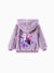 Disney Frozen Toddler Girl 1pc Elsa&Anna Teddy Fleece Hooded Jacket Purple