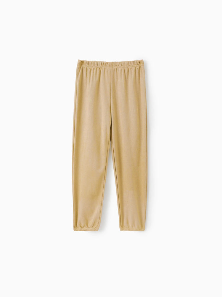 Ensemble 2 pièces sweat-shirt et pantalon à lettres pour enfant garçon/fille, kaki