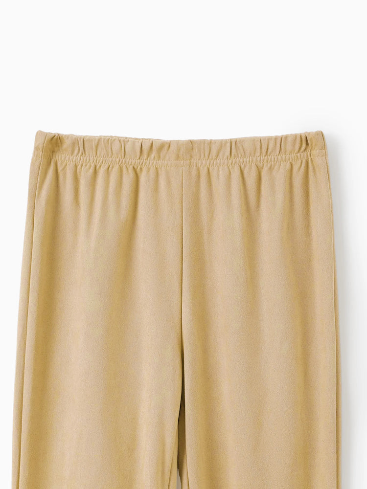 Ensemble 2 pièces sweat-shirt et pantalon à lettres pour enfant garçon/fille, kaki