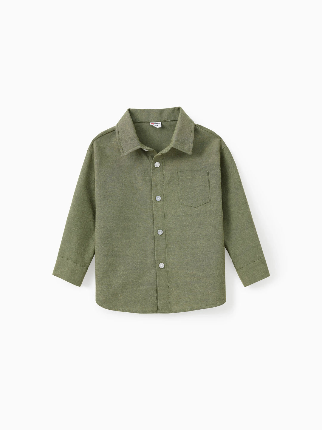 Conjuntos familiares a juego: Camisa verde de manga larga o vestido de tul bordado con hombros descubiertos y canalé verde