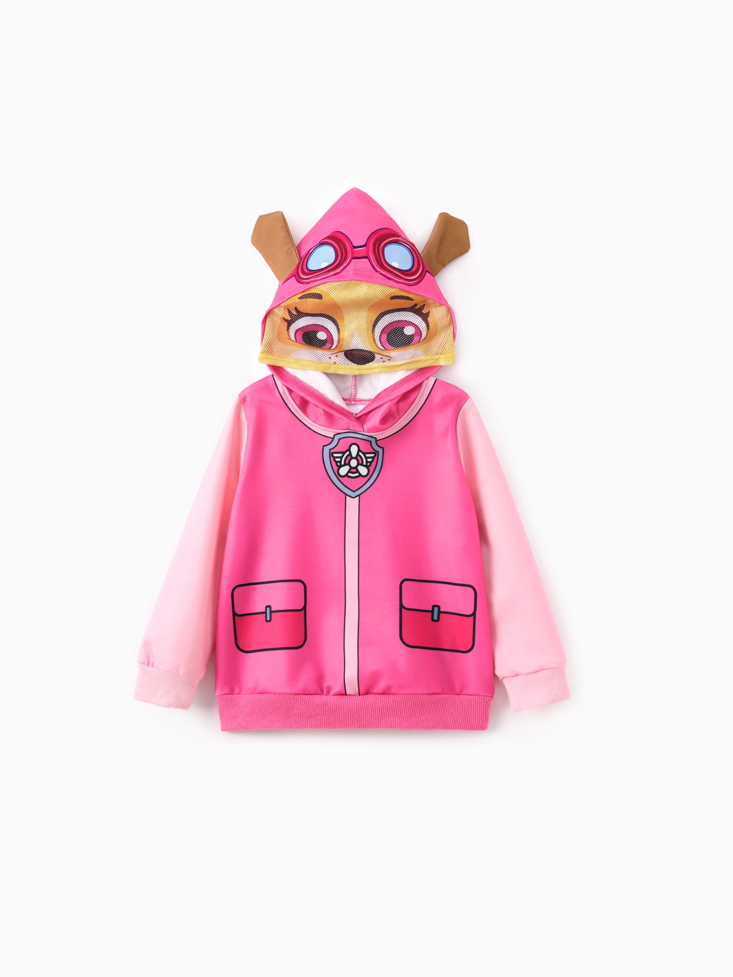 Felpa Con Cappuccio Paw Patrol Personalizzata Con Iniziale Bambina – 100% Cotone Morbido, Rosa, Taglia 3-4 Anni