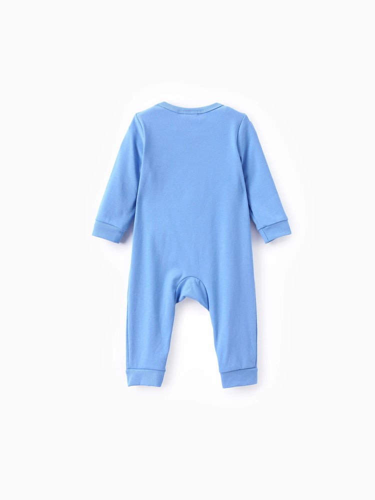 Combinaison bébé Harry Potter à manches longues en coton bleu roi