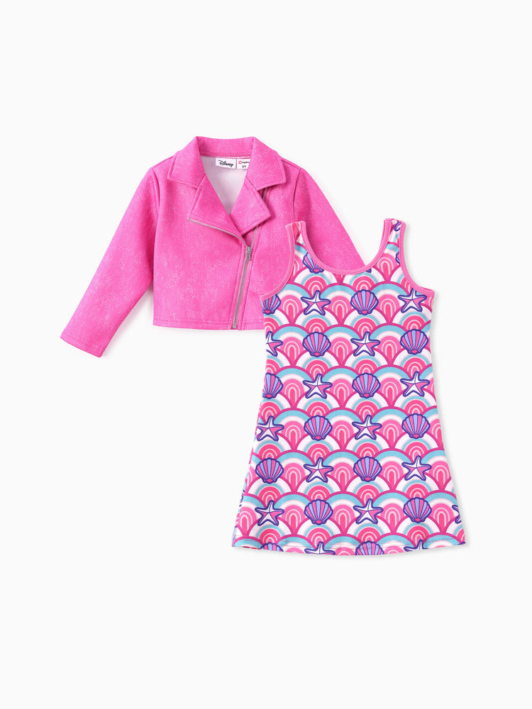 Ensemble 2 pièces veste et débardeur pour petite fille Disney Princess Ariel Roseo