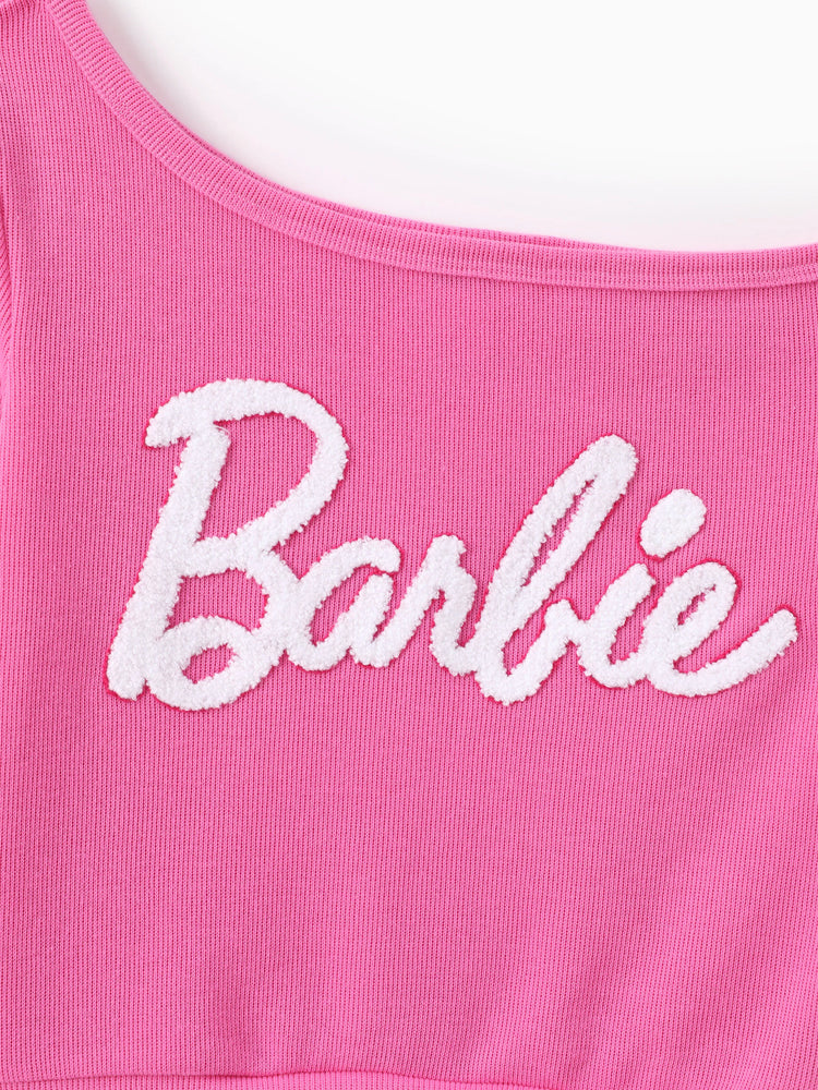 Tenue Barbie Maman et Moi Sweat-shirt devant incliné/Jupe longue à paillettes/Veste/Robe Roseo