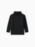Toddler Girl/Boy Turtleneck Ribbed Knit Sweater Black