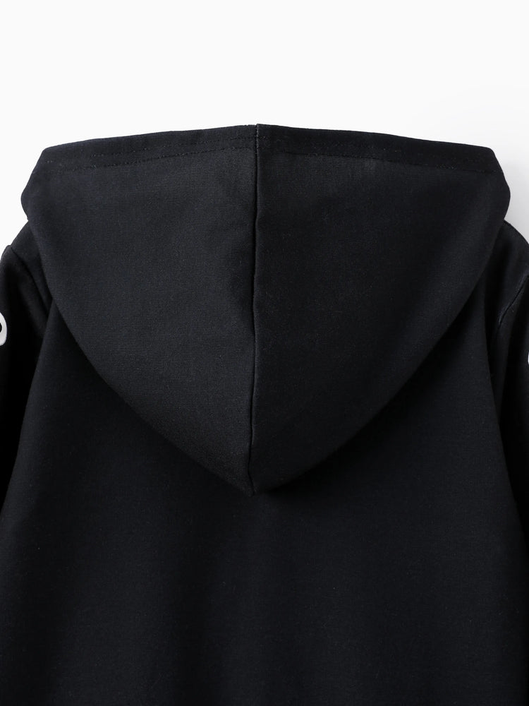 Sweat à capuche phosphorescent pour petite fille de la Pat' Patrouille, motif Skye, Halloween, noir et blanc