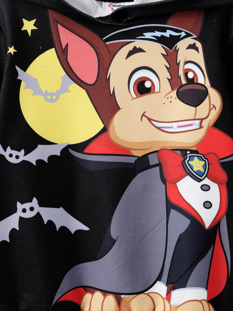 Sweat à capuche noir phosphorescent pour tout-petit garçon de la Pat' Patrouille Chase Halloween