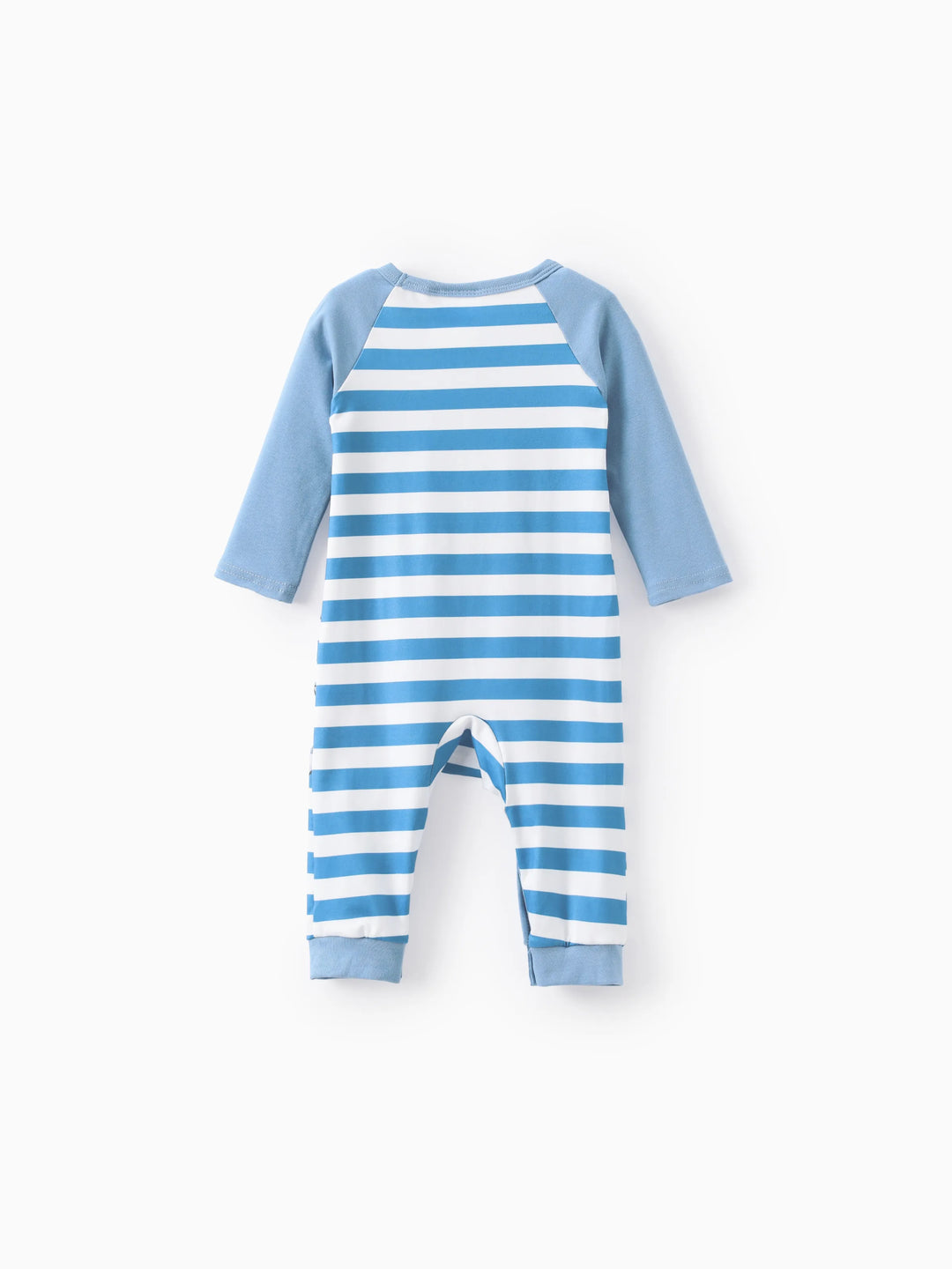 Looney Tunes Baby Mädchen/Junge 1-teiliger langärmeliger gestreifter Jumpsuit Himmelblau