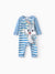 Looney Tunes Baby Girl/Boy 1pc Long-sleeve Striped Jumpsuit Sky blue